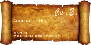 Cserna Erika névjegykártya